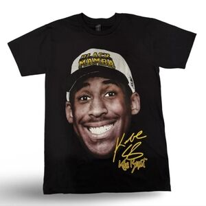 Kobe Bryant Big Head Black Mamba Graphic Tee Mens Medium